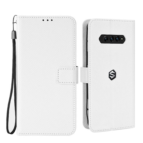 Leather Case Stands Flip Cover Holder BY6 for Xiaomi Black Shark 4 5G White