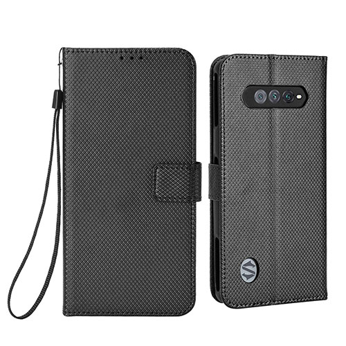 Leather Case Stands Flip Cover Holder BY6 for Xiaomi Black Shark 4S Pro 5G Black