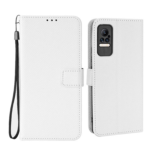 Leather Case Stands Flip Cover Holder BY6 for Xiaomi Civi 1S 5G White