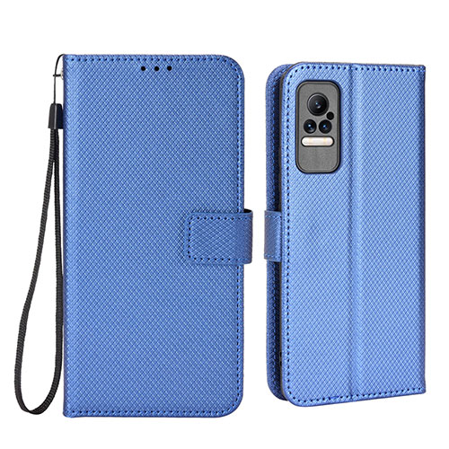 Leather Case Stands Flip Cover Holder BY6 for Xiaomi Civi 5G Blue