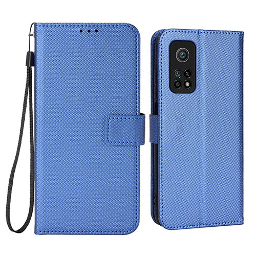 Leather Case Stands Flip Cover Holder BY6 for Xiaomi Redmi K30S 5G Blue