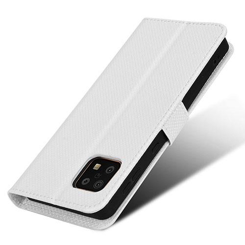 Leather Case Stands Flip Cover Holder BY7 for Sharp Aquos Sense6s White