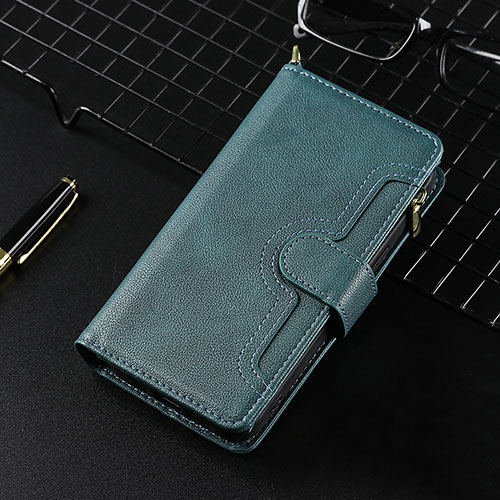 Leather Case Stands Flip Cover Holder BY7 for Xiaomi Redmi 10 (2022) Green