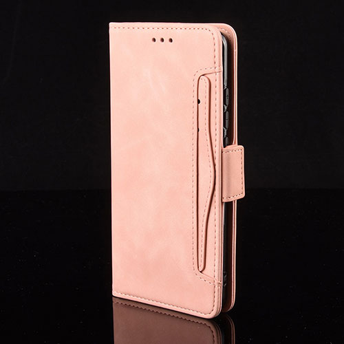 Leather Case Stands Flip Cover Holder BY8 for Xiaomi Redmi Note 11 4G (2021) Pink