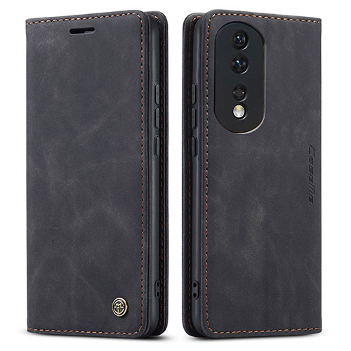 Leather Case Stands Flip Cover Holder C01S for Huawei Honor 80 5G Black