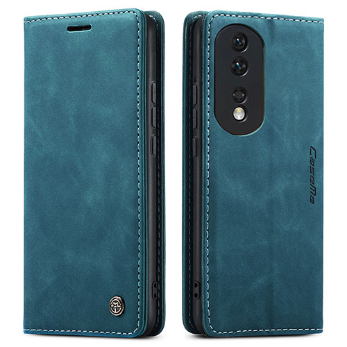 Leather Case Stands Flip Cover Holder C01S for Huawei Honor 80 Pro 5G Blue