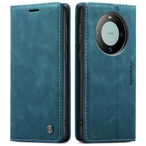 Leather Case Stands Flip Cover Holder C01S for Huawei Mate 60 Pro Blue