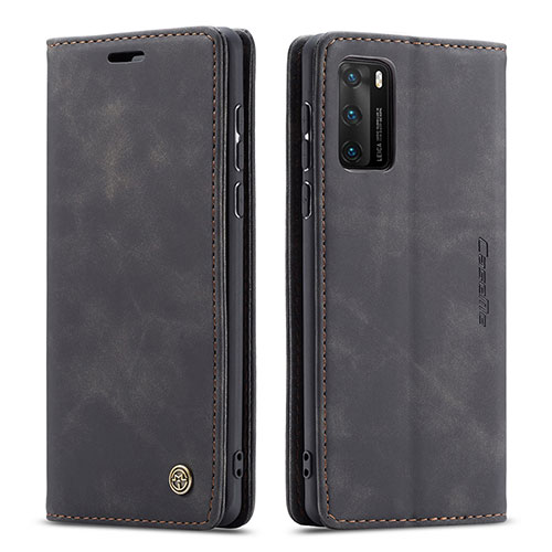 Leather Case Stands Flip Cover Holder C01S for Huawei P40 Black