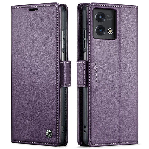 Leather Case Stands Flip Cover Holder C01S for Motorola Moto G Stylus (2023) 4G Purple