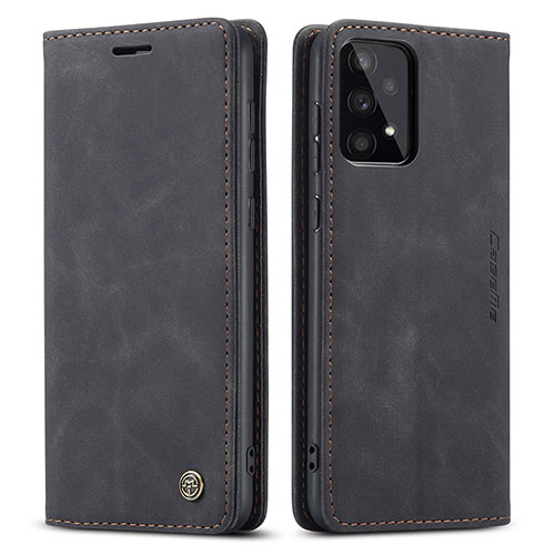 Leather Case Stands Flip Cover Holder C01S for Samsung Galaxy A33 5G Black