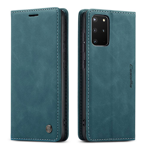 Leather Case Stands Flip Cover Holder C01S for Samsung Galaxy S20 Plus 5G Blue