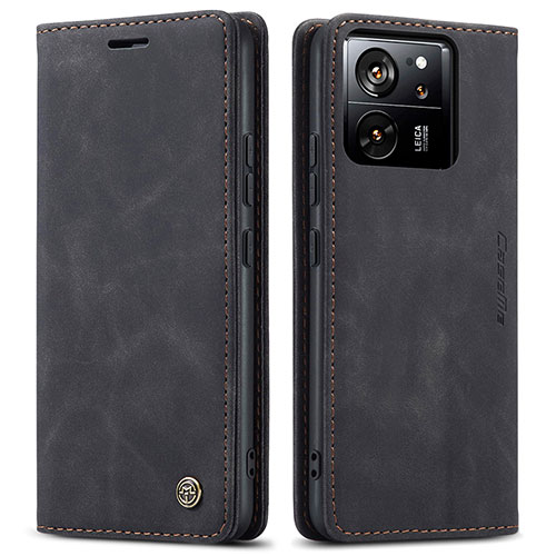 Leather Case Stands Flip Cover Holder C01S for Xiaomi Mi 13T Pro 5G Black