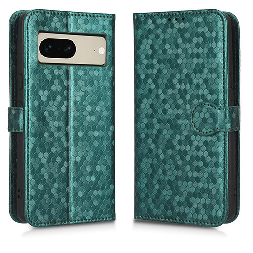 Leather Case Stands Flip Cover Holder C01X for Google Pixel 7 5G Green