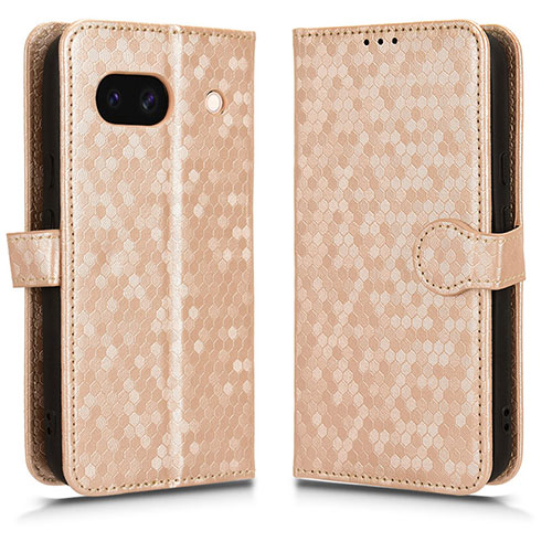 Leather Case Stands Flip Cover Holder C01X for Google Pixel 8a 5G Gold