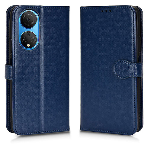 Leather Case Stands Flip Cover Holder C01X for Huawei Honor X7 Blue