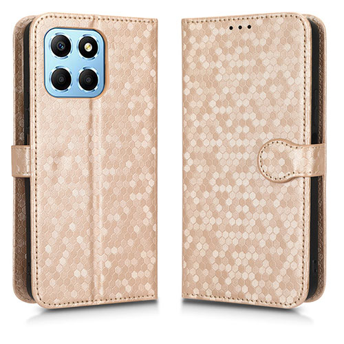 Leather Case Stands Flip Cover Holder C01X for Huawei Honor X8 5G Gold