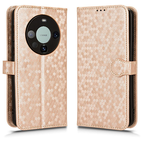 Leather Case Stands Flip Cover Holder C01X for Huawei Mate 60 Gold