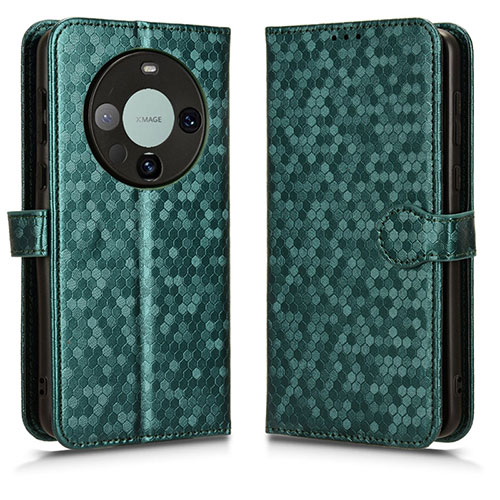 Leather Case Stands Flip Cover Holder C01X for Huawei Mate 60 Pro Green