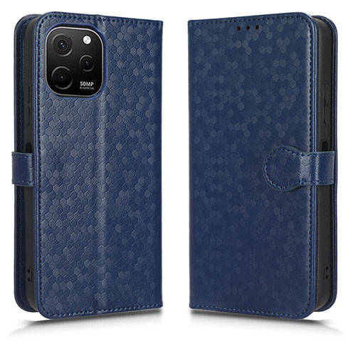 Leather Case Stands Flip Cover Holder C01X for Huawei Nova Y61 Blue