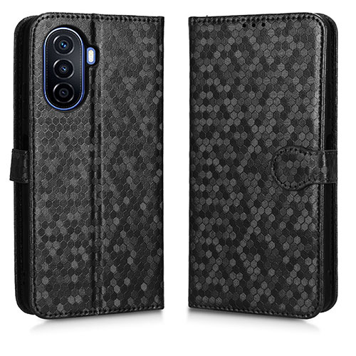 Leather Case Stands Flip Cover Holder C01X for Huawei Nova Y70 Black