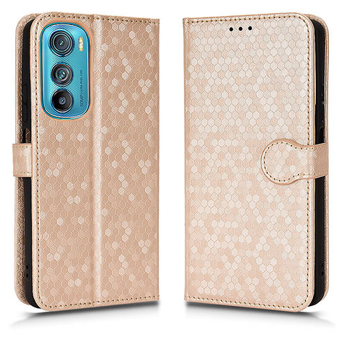 Leather Case Stands Flip Cover Holder C01X for Motorola Moto Edge 30 5G Gold