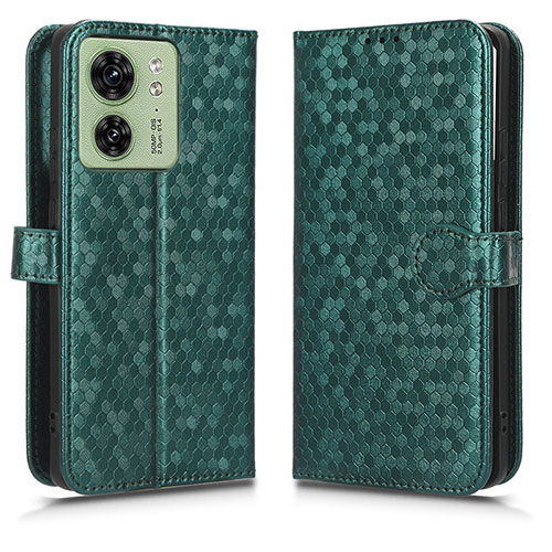 Leather Case Stands Flip Cover Holder C01X for Motorola Moto Edge 40 5G Green