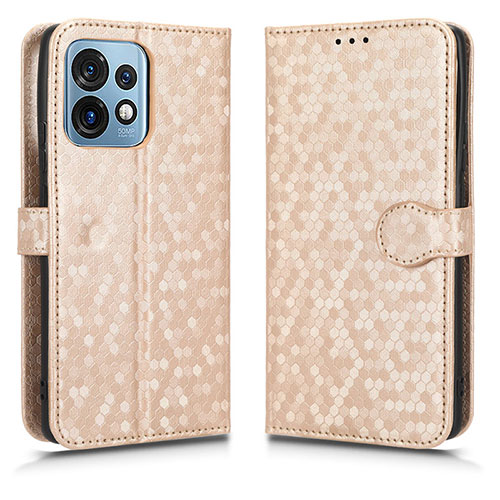 Leather Case Stands Flip Cover Holder C01X for Motorola Moto Edge 40 Pro 5G Gold