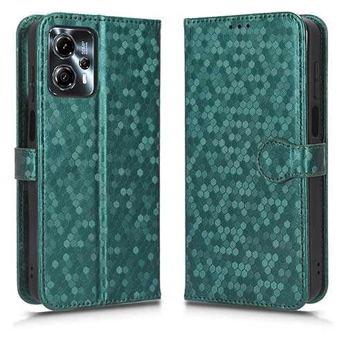 Leather Case Stands Flip Cover Holder C01X for Motorola Moto G23 Green