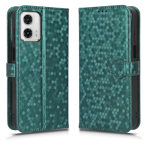 Leather Case Stands Flip Cover Holder C01X for Motorola Moto G53 5G Green