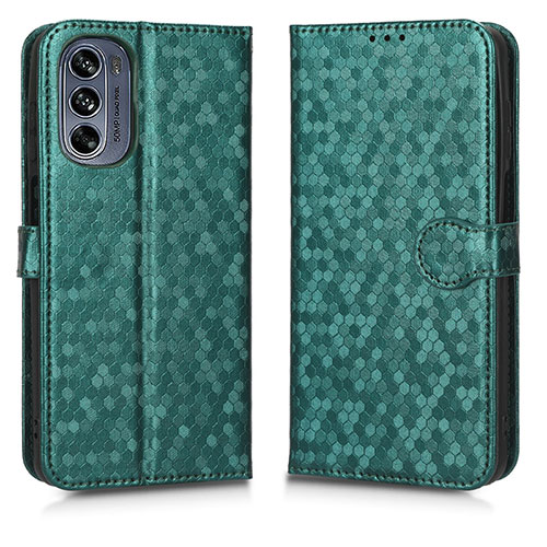 Leather Case Stands Flip Cover Holder C01X for Motorola Moto G62 5G Green