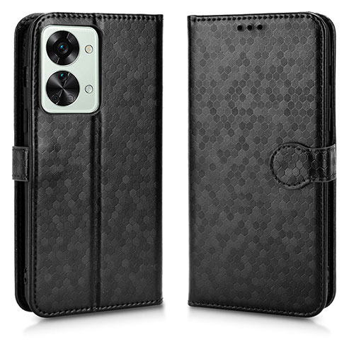 Leather Case Stands Flip Cover Holder C01X for OnePlus Nord 2T 5G Black