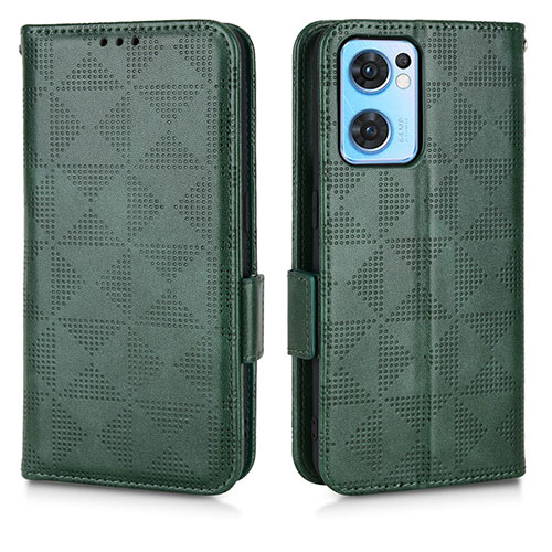 Leather Case Stands Flip Cover Holder C01X for OnePlus Nord CE 2 5G Green