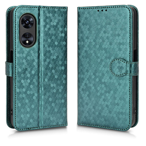 Leather Case Stands Flip Cover Holder C01X for Oppo A1x 5G Green