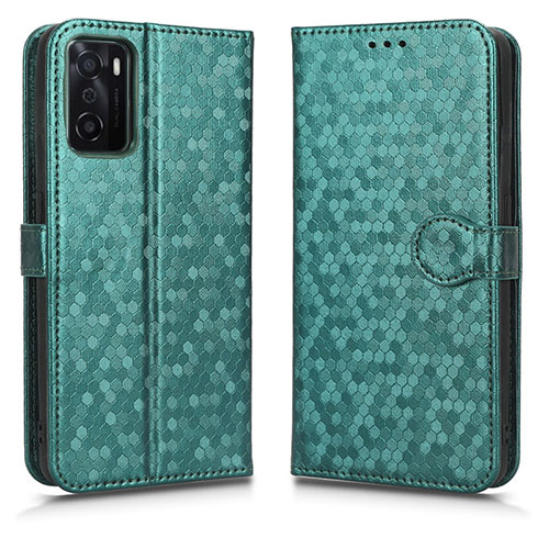 Leather Case Stands Flip Cover Holder C01X for Oppo A55S 5G Green