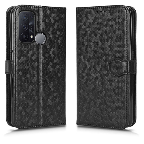 Leather Case Stands Flip Cover Holder C01X for Oppo Reno5 A Black