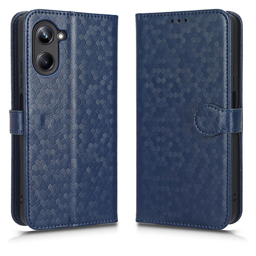 Leather Case Stands Flip Cover Holder C01X for Realme 10 4G Blue