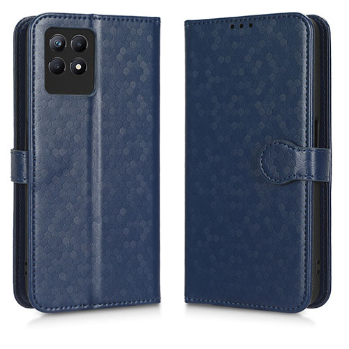 Leather Case Stands Flip Cover Holder C01X for Realme 8i Blue