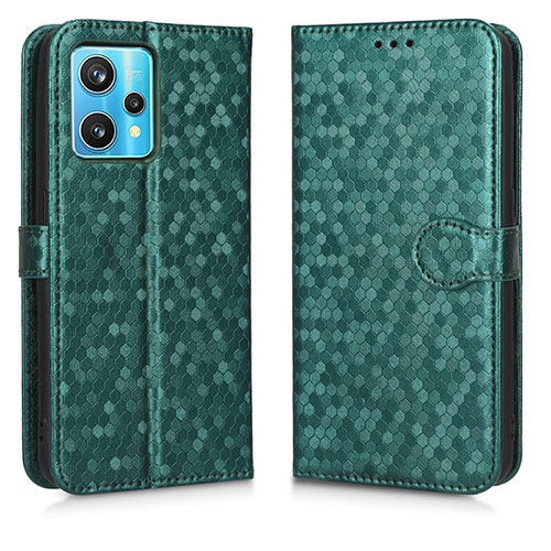 Leather Case Stands Flip Cover Holder C01X for Realme 9 4G Green