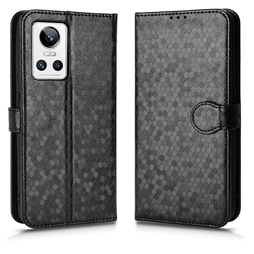 Leather Case Stands Flip Cover Holder C01X for Realme GT Neo3 5G Black