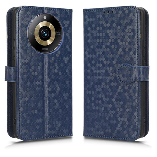 Leather Case Stands Flip Cover Holder C01X for Realme Narzo 60 Pro 5G Blue