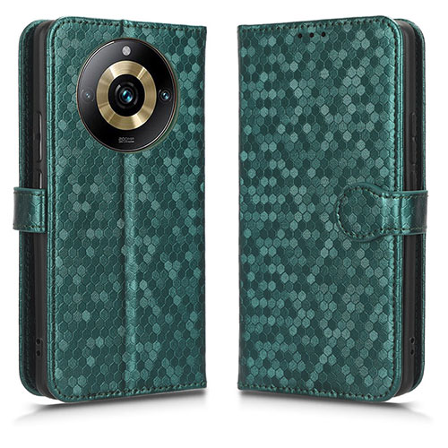 Leather Case Stands Flip Cover Holder C01X for Realme Narzo 60 Pro 5G Green