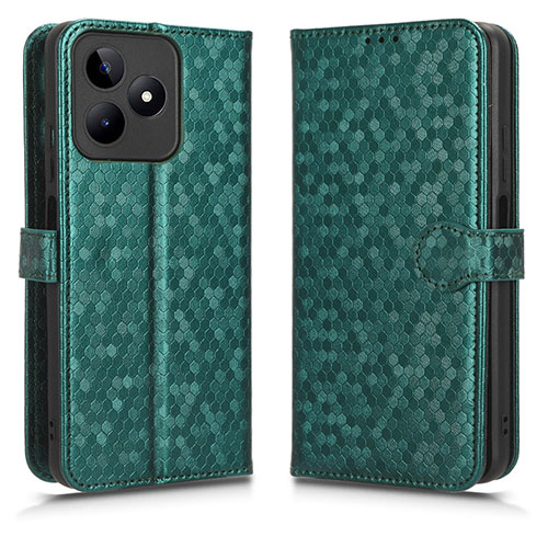 Leather Case Stands Flip Cover Holder C01X for Realme Narzo N53 Green