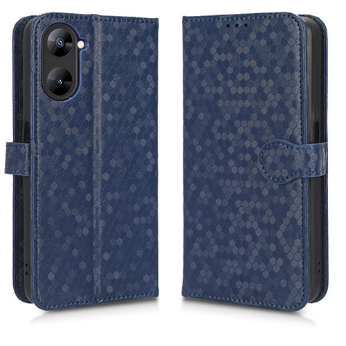 Leather Case Stands Flip Cover Holder C01X for Realme Q5x 5G Blue