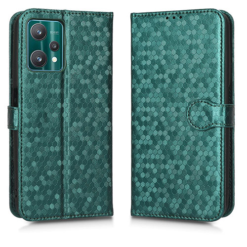 Leather Case Stands Flip Cover Holder C01X for Realme V25 5G Green