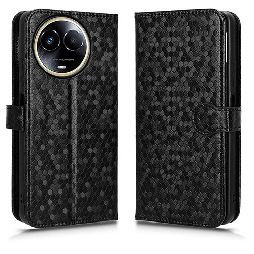 Leather Case Stands Flip Cover Holder C01X for Realme V50s 5G Black