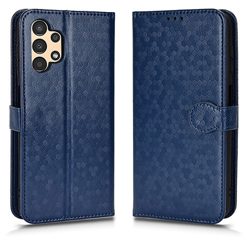 Leather Case Stands Flip Cover Holder C01X for Samsung Galaxy A13 4G Blue