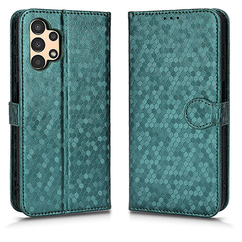 Leather Case Stands Flip Cover Holder C01X for Samsung Galaxy A13 4G Green