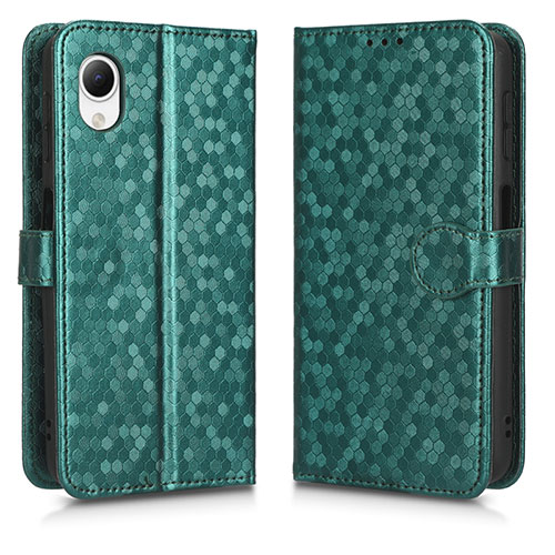 Leather Case Stands Flip Cover Holder C01X for Samsung Galaxy A23e 5G Green