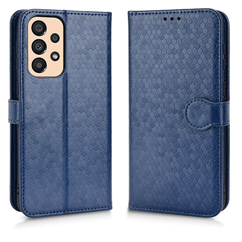 Leather Case Stands Flip Cover Holder C01X for Samsung Galaxy A33 5G Blue