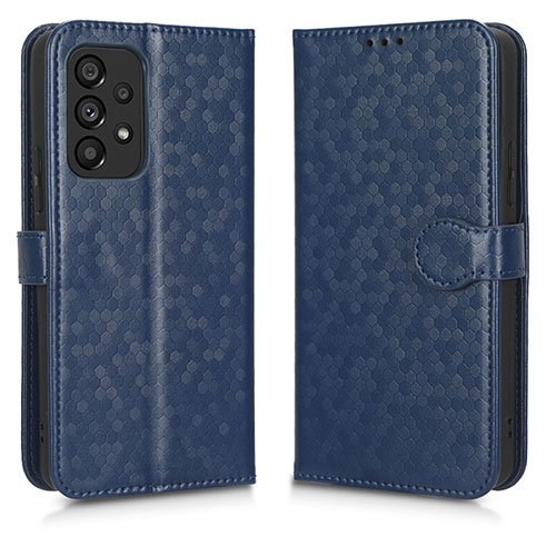 Leather Case Stands Flip Cover Holder C01X for Samsung Galaxy A53 5G Blue